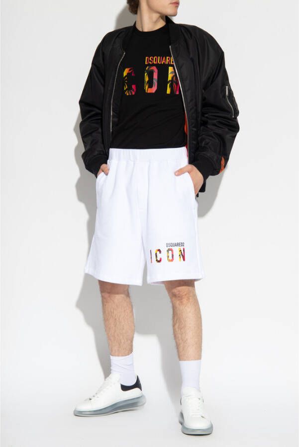 Dsquared2 Gedrukte shorts Wit Heren