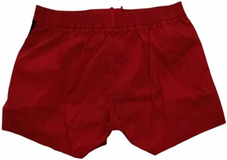 Dsquared2 Casual Herenshorts Boxer Midi Stijl Rood Heren