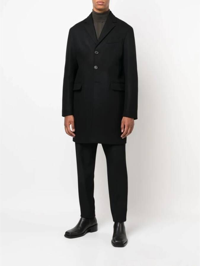 Dsquared2 Zwarte enkellange jas voor heren Zwart Heren