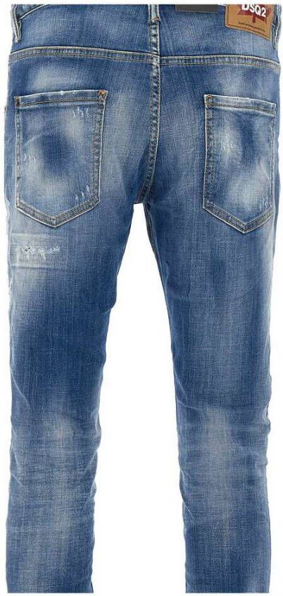 Dsquared2 Skater Straight Jeans Blauw Heren