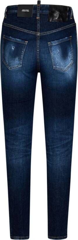 Dsquared2 Hoge Taille Skinny Jeans in Blauw Dames