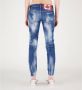 Dsquared2 Slim Fit Versleten Spijkerbroek Blauw Dames - Thumbnail 2