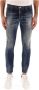 Dsquared2 Slim-Fit Denim Jeans met Versleten Details Blauw Heren - Thumbnail 4