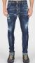 Dsquared2 Super Twinky Onafgewerkte Zoom Skinny Jeans Blauw Heren - Thumbnail 2
