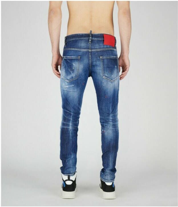 Dsquared2 Slim Fit Skater Jeans Blauw Heren