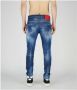 Dsquared2 Slim-Cut Distressed Blauwe Jeans Blauw Heren - Thumbnail 10