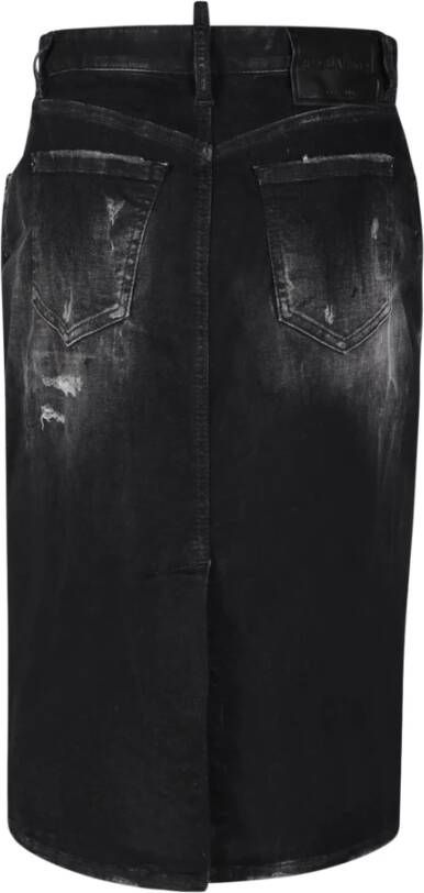 Dsquared2 Stijlvolle Zwarte Rok voor Vrouwen Zwart Dames