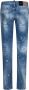 Dsquared2 Slim-Fit Blauwe Jeans met Logo Label en Leren Band Blauw Dames - Thumbnail 4