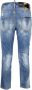 Dsquared2 Blauwe Slim-Fit Ripped Jeans met Distressed Effect Blue - Thumbnail 2