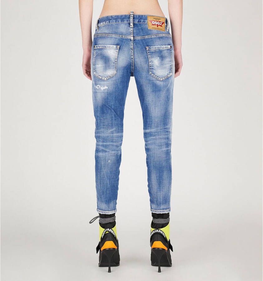 Dsquared2 Sleek-Fit Jeans Blauw Dames