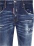 Dsquared2 Indigo Blauwe Ripped Slim-Cut Denim Jeans Blauw Heren - Thumbnail 3