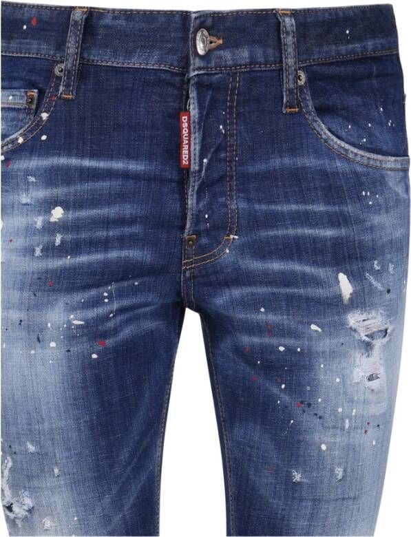 Dsquared2 Slim-Fit Blauwe Jeans Blauw Heren