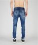 Dsquared2 Slim-Fit Denim Jeans met Versleten Details Blauw Heren - Thumbnail 9