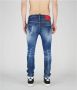 Dsquared2 Gescheurde Denim Rode Label Jeans Blauw Heren - Thumbnail 4