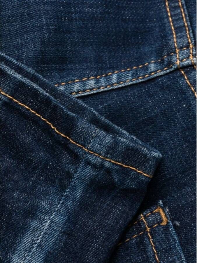 Dsquared2 Slim-Fit Distressed Blauwe Jeans Blauw Heren
