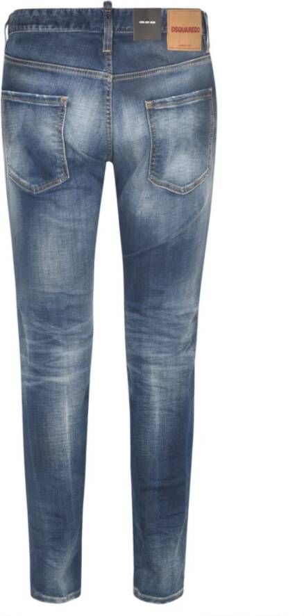 Dsquared2 Slim-Fit Distressed Blauwe Jeans Blauw Heren