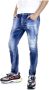 Dsquared2 Rechte Broek met Distressed Details Blue Heren - Thumbnail 2