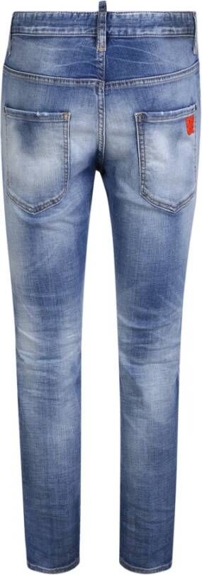 Dsquared2 Blauwe Skater Slim-Fit Jeans Blauw Heren