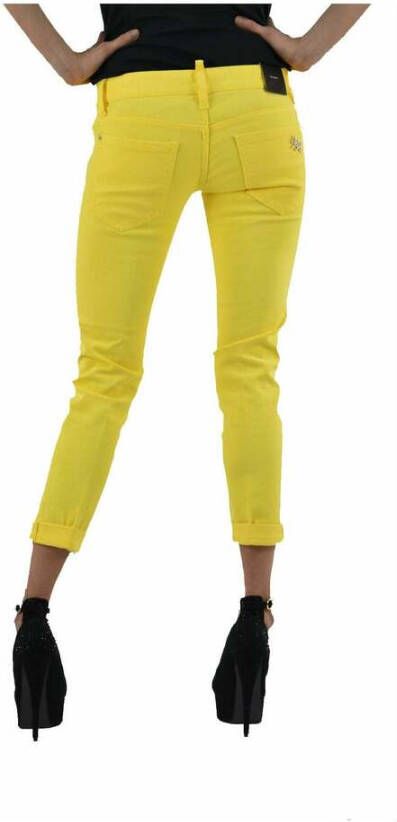 Dsquared2 Vibrant Yellow Capri Slim-fit Jeans Geel Dames