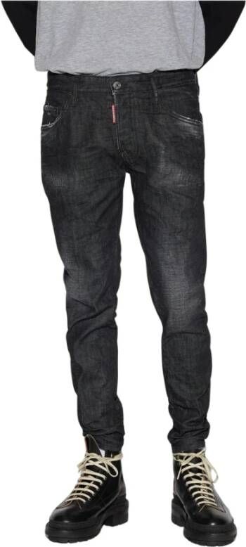 Dsquared2 Comfortabele Slim-fit Jeans voor Heren Zwart Heren