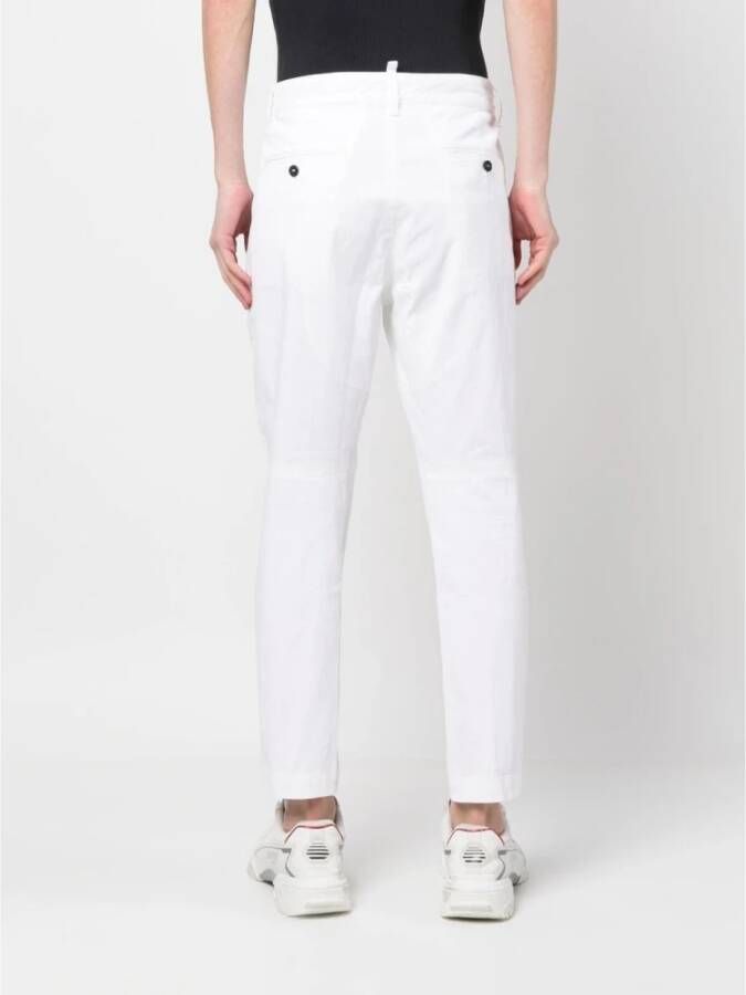 Dsquared2 Slim-fit Trousers Wit Heren