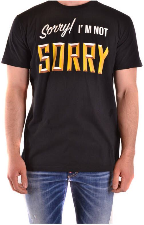 Dsquared2 Sorry niet sorry t-shirt Zwart Heren