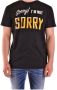 Dsquared2 Zwarte T-shirt met geribbelde kraag Black Heren - Thumbnail 2