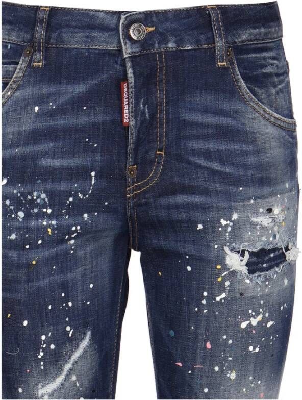 Dsquared2 Dames Straight Jeans Blauw Dames