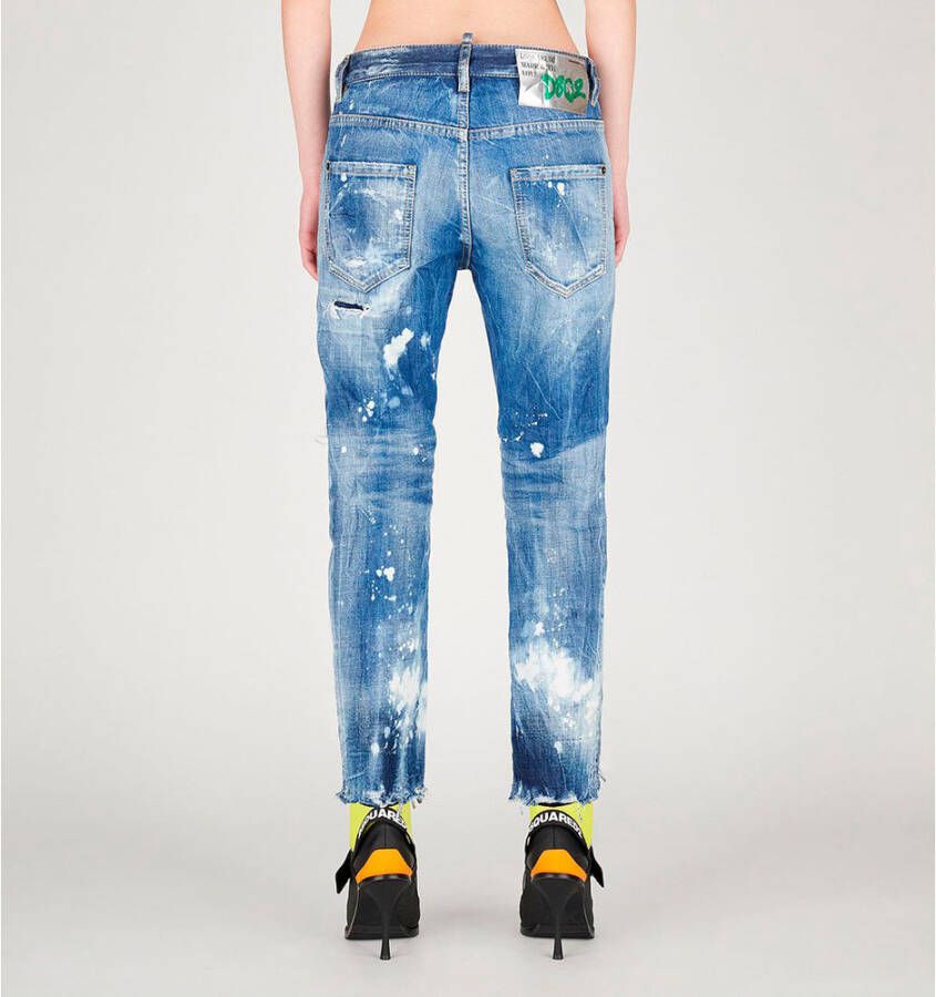 Dsquared2 Vernieuw je denimcollectie met Cool Girl Straight Jeans Blauw Dames
