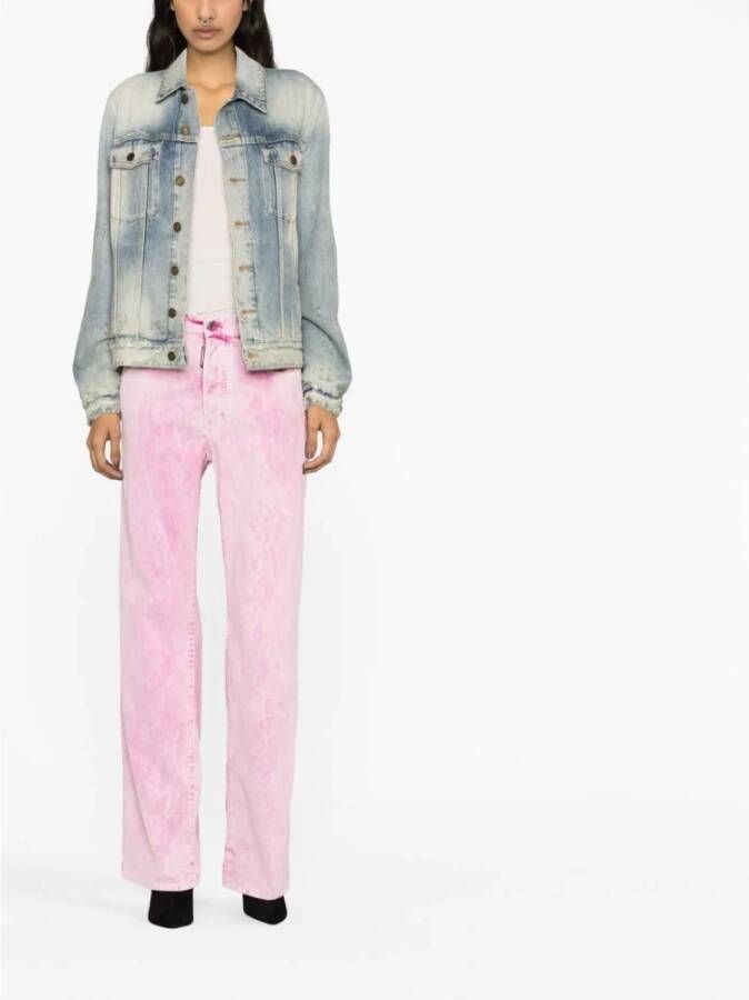 Dsquared2 Straight Jeans Roze Dames