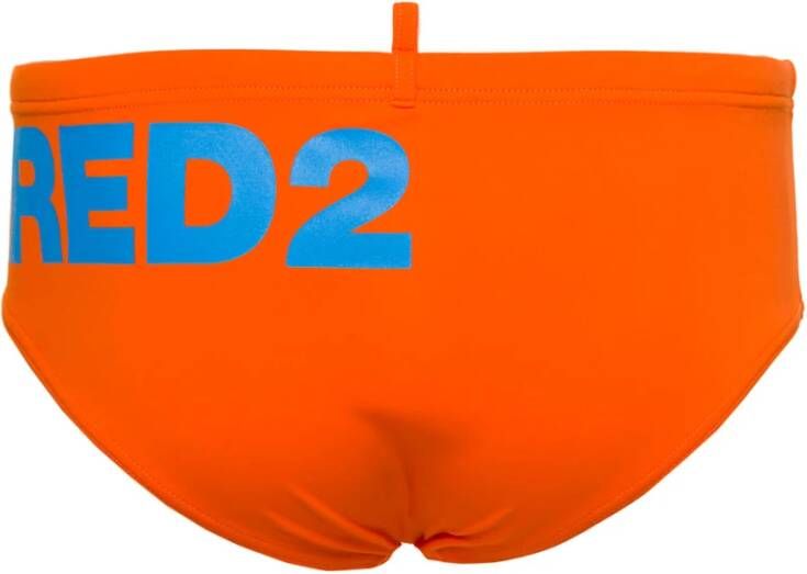 Dsquared2 Frisse Oranje Strandkleding voor Moderne Mannen Oranje Heren