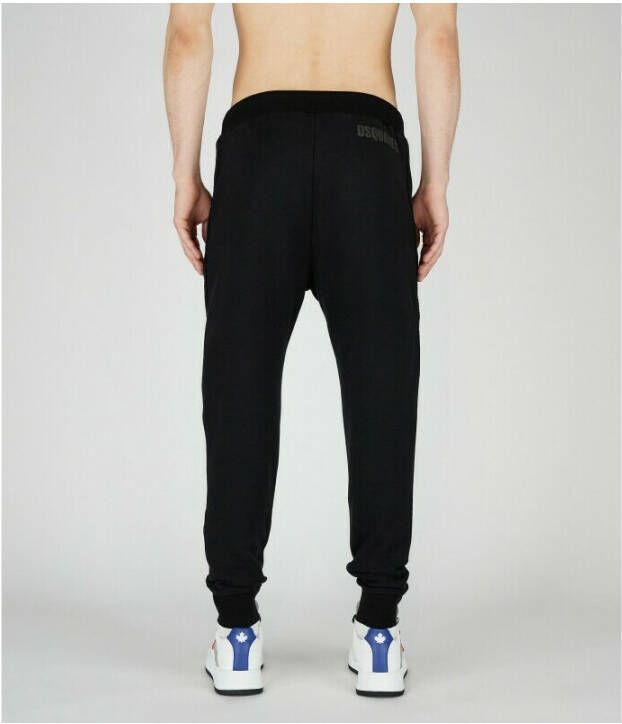 Dsquared2 Sportieve Sweatpants met Gekke Boorden Zwart Heren
