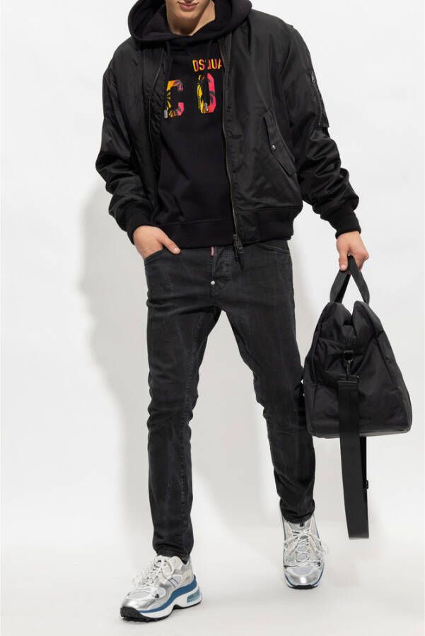 Dsquared2 Hoodie met logo Zwart Heren