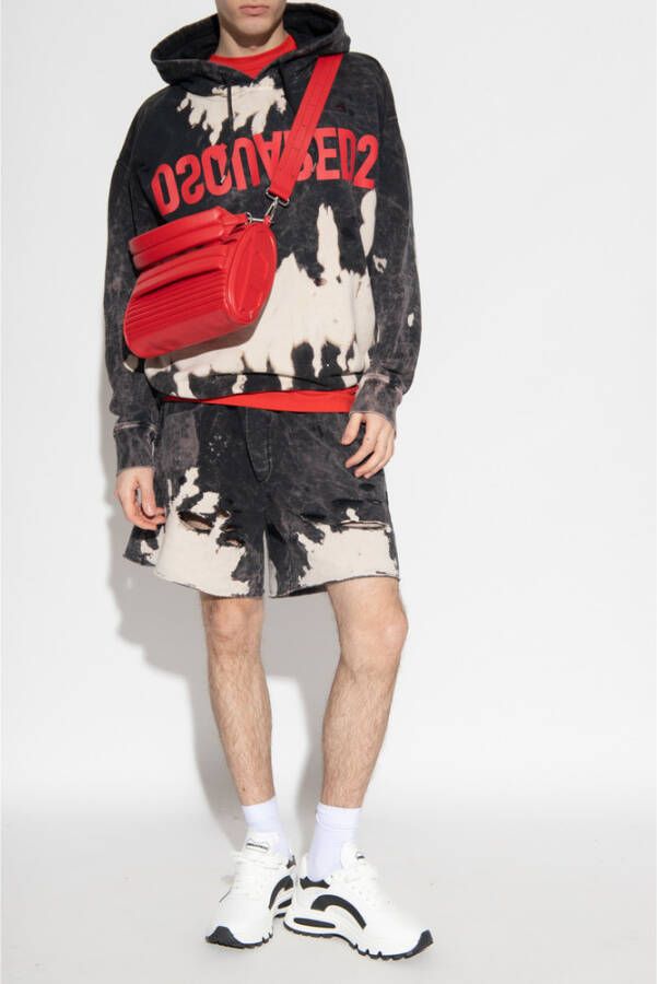 Dsquared2 Hoodie met logo Zwart Heren