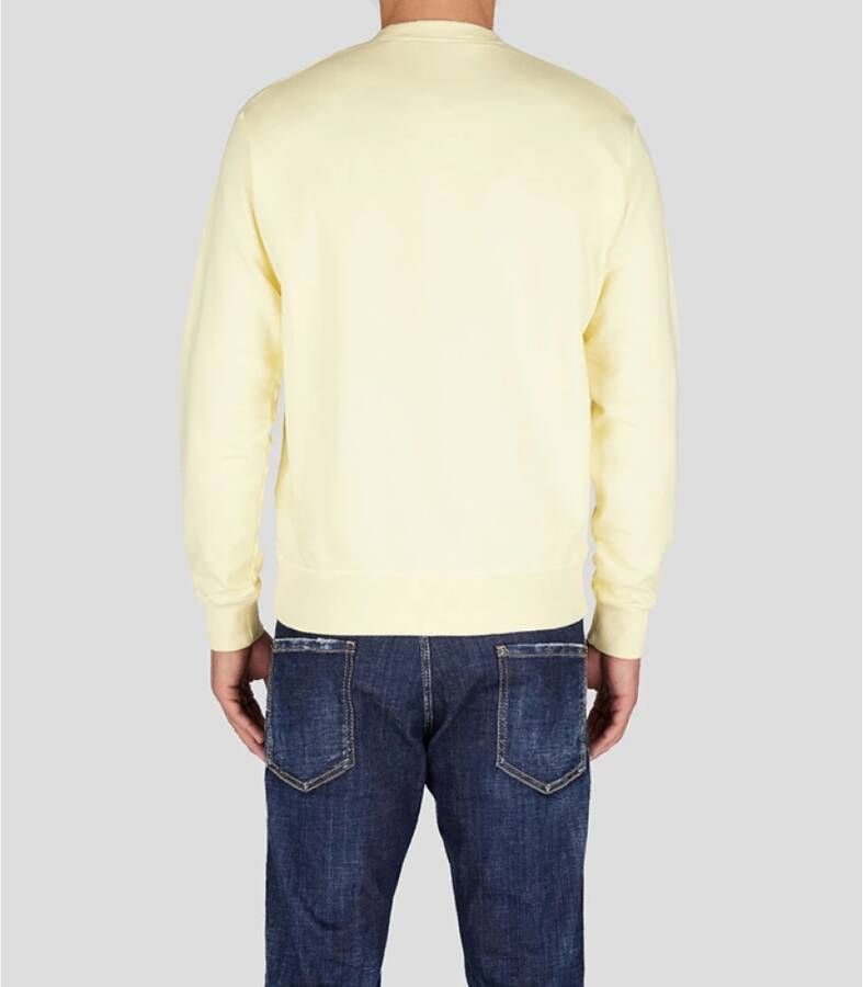 Dsquared2 Gele Katoenen Sweatshirt ECO Dyed Geel Heren