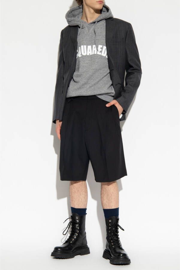Dsquared2 Logo-geprinte hoodie Grijs Heren