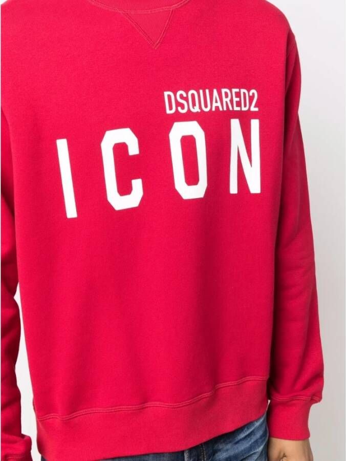 Dsquared2 Iconisch Ronde Hals Sweatshirt in Rood Heren