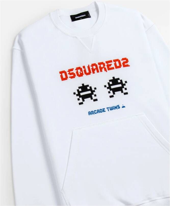 Dsquared2 Witte D2 Cool Sweater met Logo Wit Heren