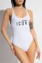 Dsquared2 Witte Logo Eendelig Badpak White Dames - Thumbnail 2