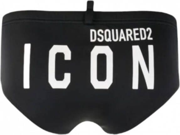 Dsquared2 Iconische Twee-Tinten Zwemkleding voor Mannen Zwart Heren