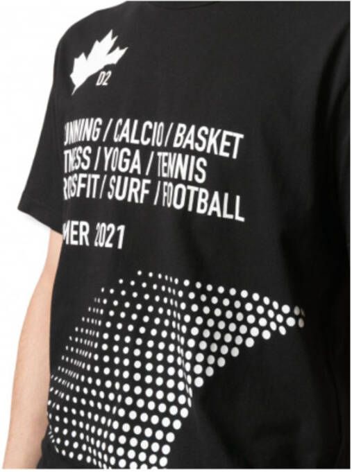 Dsquared2 T-shirt met afdrukken Zwart Heren