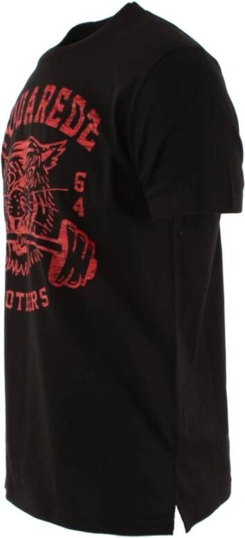 Dsquared2 Zwart Cigarette Fit T-shirt Zwart Heren