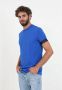 Dsquared2 Heren T-shirt van katoen en elastaan blauw met kenmerkende zoom Blauw Heren - Thumbnail 4