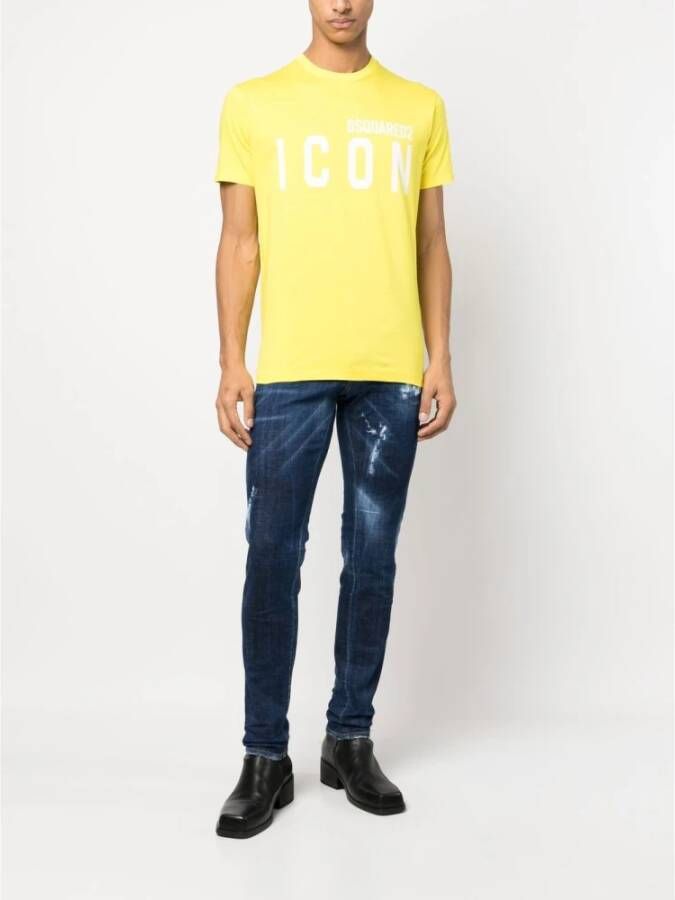 Dsquared2 T-Shirts Geel Heren