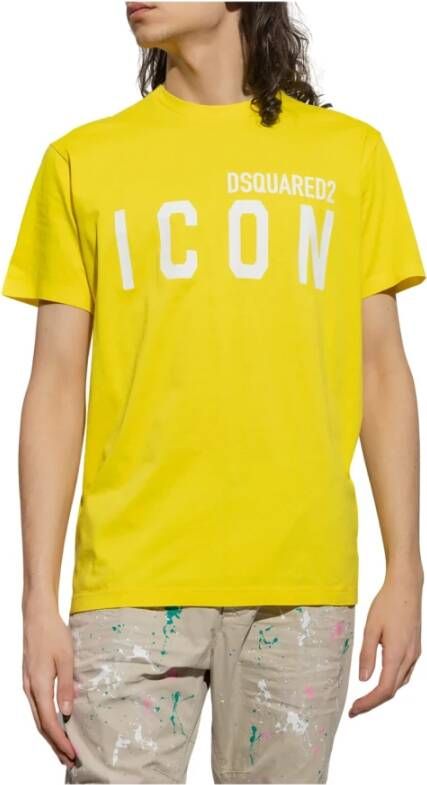 Dsquared2 T-Shirts Geel Heren