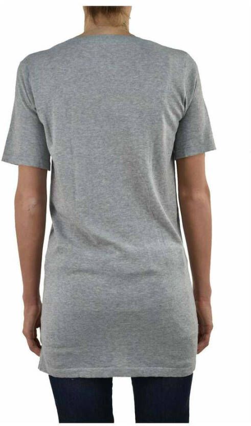 Dsquared2 Lang Grijs Katoenen Logo T-Shirt voor Dames Grijs Dames