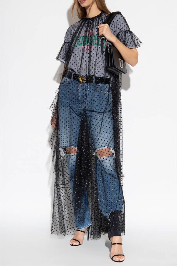 Dsquared2 T-shirt met logo Grijs Dames