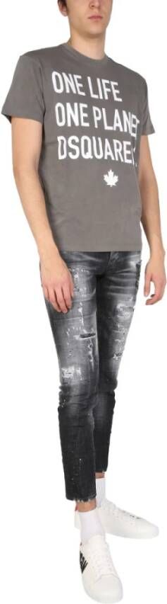 Dsquared2 T-Shirts Grijs Heren