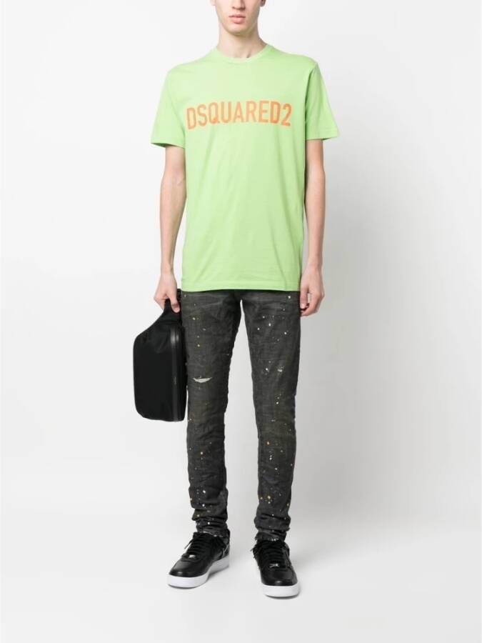 Dsquared2 T-Shirts Groen Heren