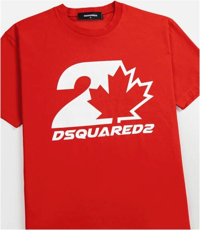 Dsquared2 Rode Cool Logo Print Shirt voor Heren Rood Heren